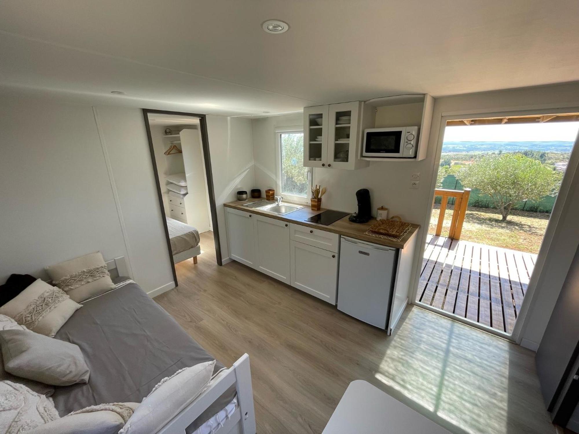 Mobil-Home En Pleine Nature A 3 Mins Du Lac Du Salagou Avec Vue Panoramique Lacoste  Esterno foto